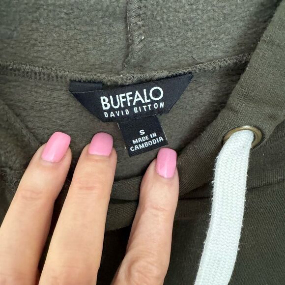 Army green size small hooded sweatshirt - Picture 3 of 4